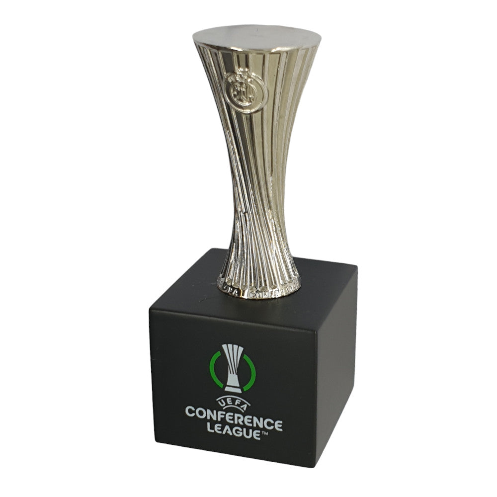 UEFA Conference League – Trophy Replica on Wooden Pedestal (45mm)