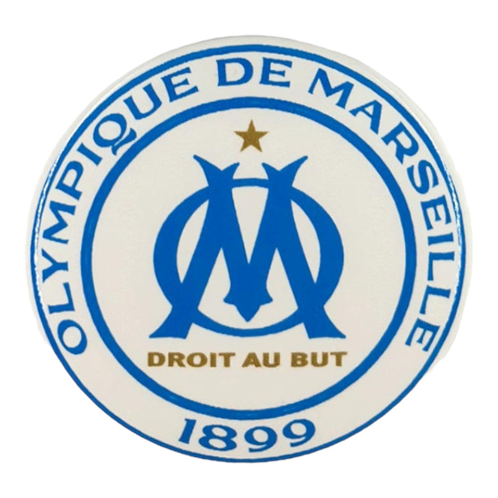 Olympique de Marseille - White Logo Button