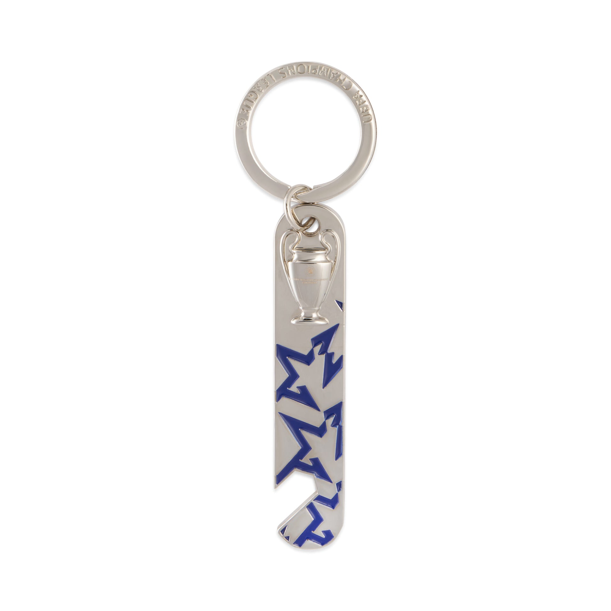 Champions League trophy keyring bottle opener – front view