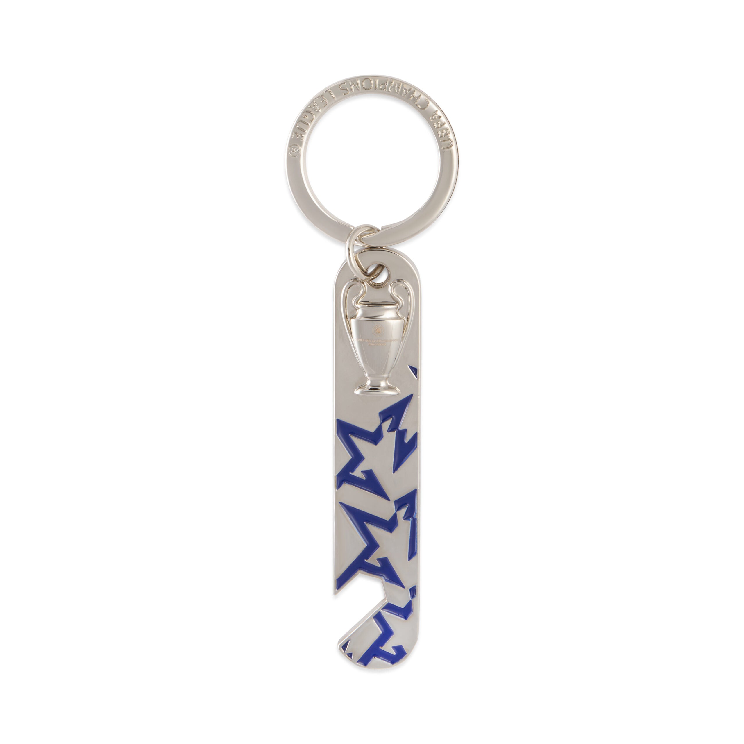 Champions League trophy keyring bottle opener – front view
