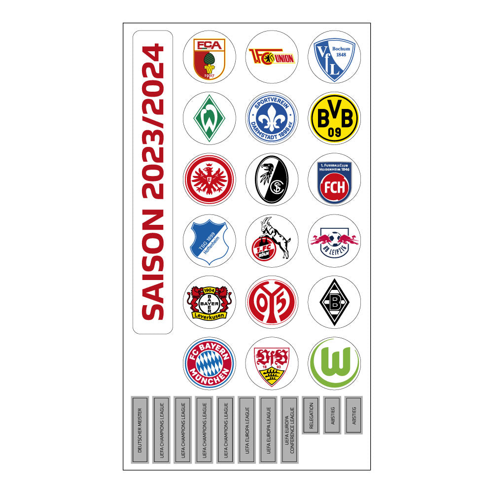 Bundesliga Magnet Ranking Board - Clublogos (Season 2023/24)