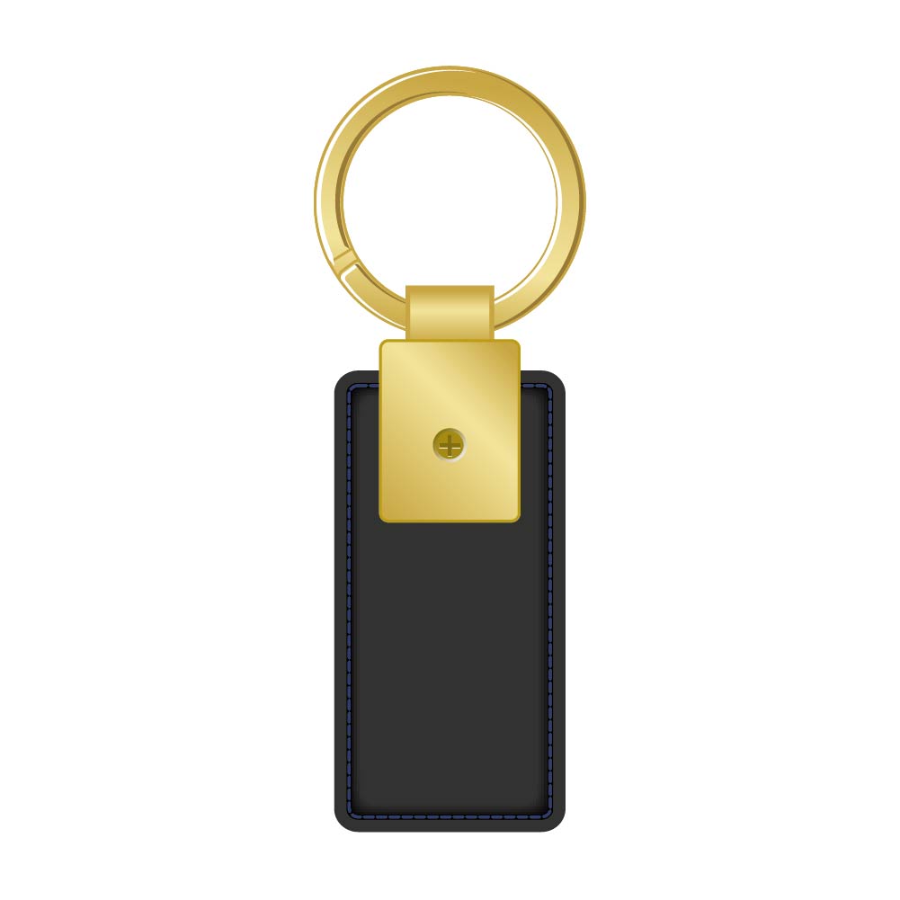 FFF - Keyring Black Leather