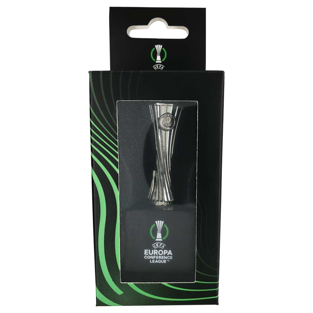 UEFA Conference League – Trophy Replica on Wooden Pedestal (45mm)
