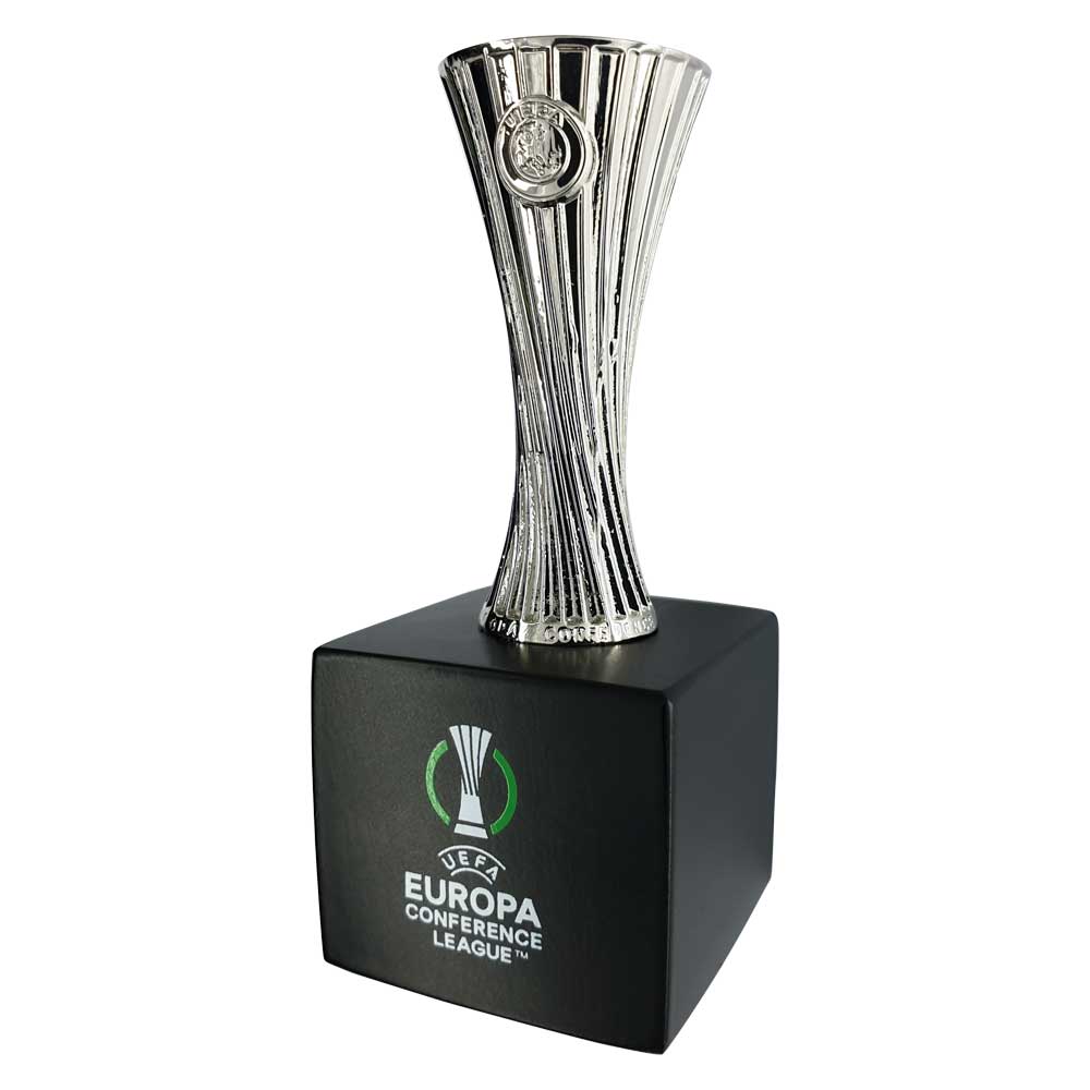 UEFA Conference League – Trophy Replica on Wooden Pedestal (45mm)