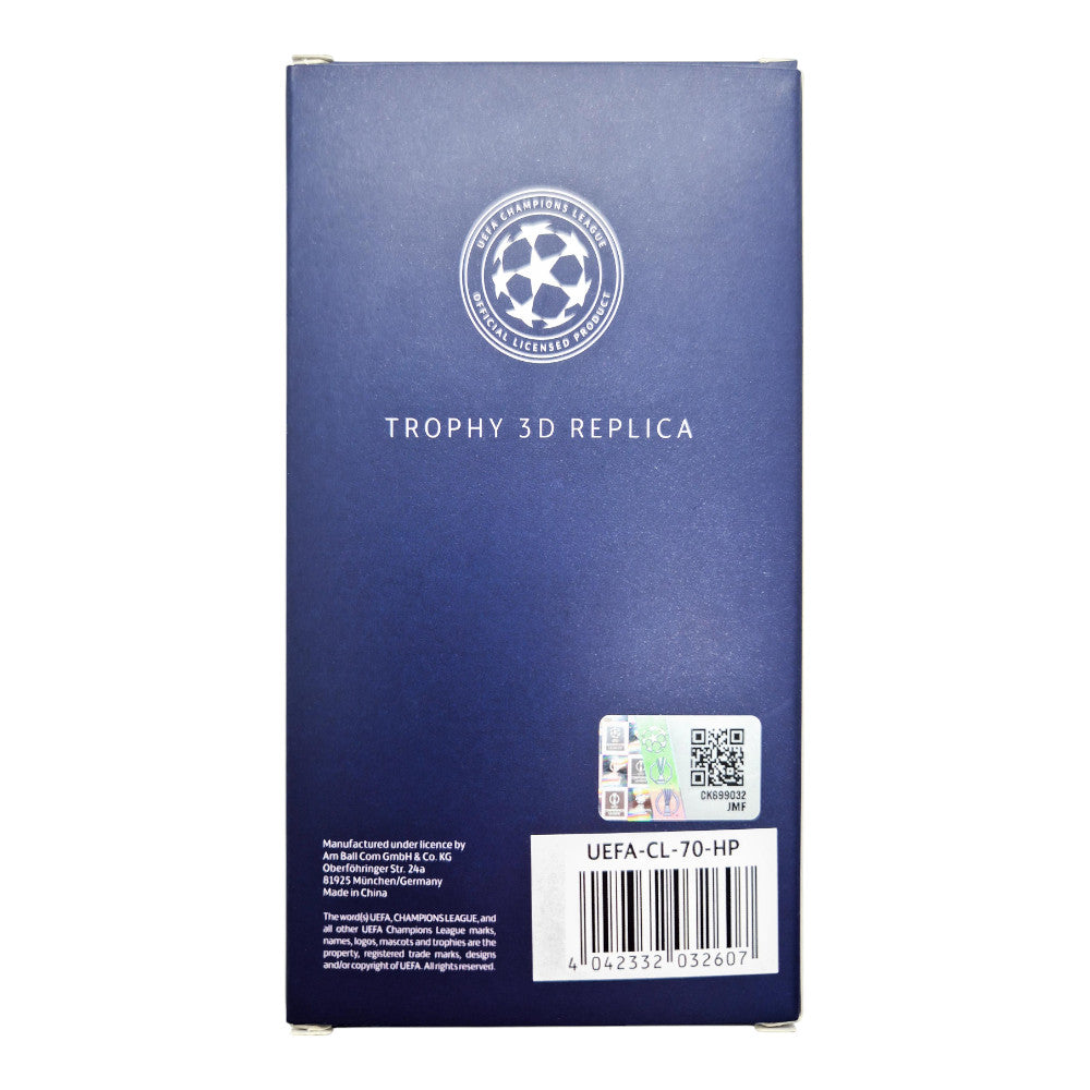 UEFA Champions League - Trophy Replica on Wooden Pedestal (70 mm)