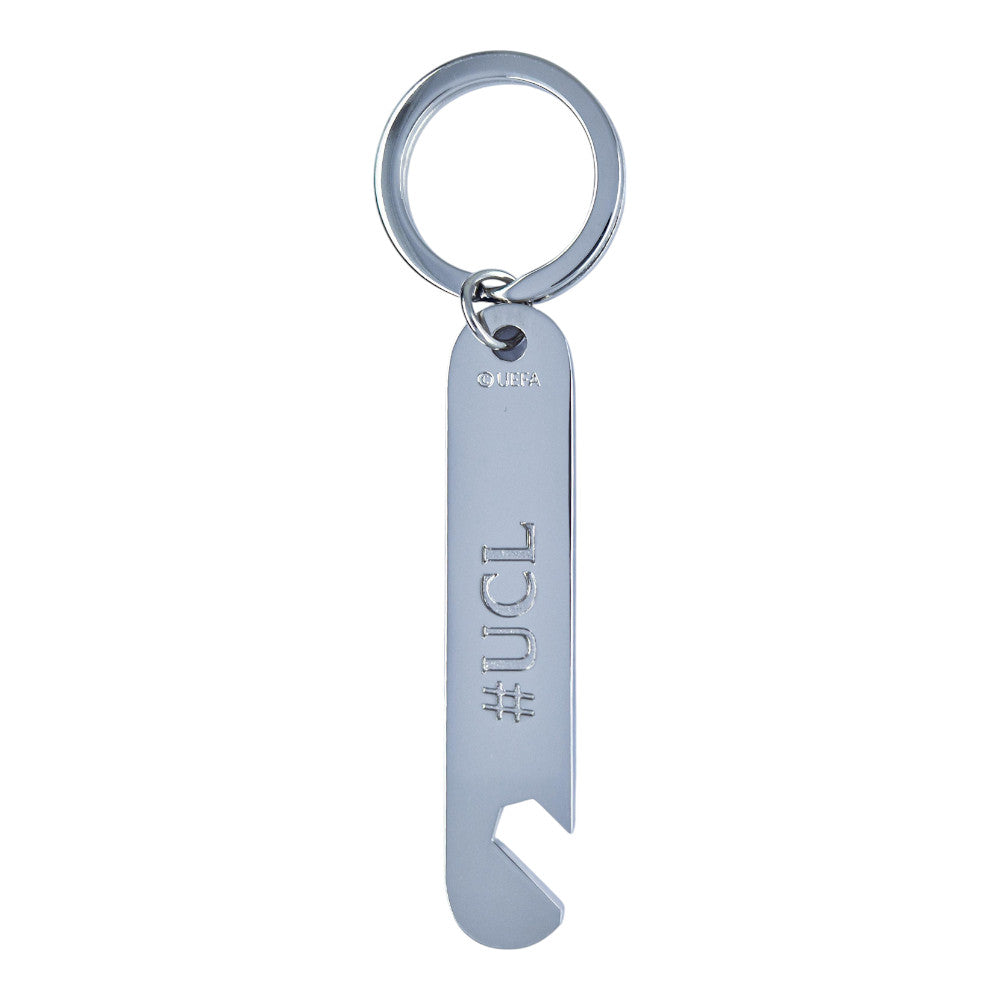 Official UEFA collectible keychain with opener – back view