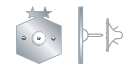 FFF - Pin Badge Logo Metal Silver