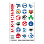 2. Bundesliga Magnettabelle – Vereinslogos (Saison 2025/26)