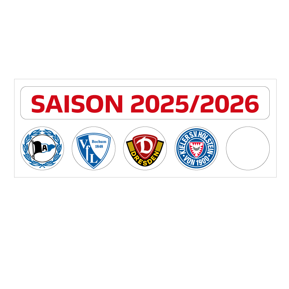 2. Bundesliga Magnettabelle - Update-Set (Saison 2025/26)