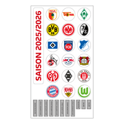 Bundesliga Magnettabelle – Vereinslogos (Saison 2025/26)