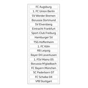 Bundesliga Magnettabelle – Vereinsnamen (Saison 2026/27)