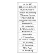 2. Bundesliga Magnettabelle - Vereinsnamen (Saison 2026/27)