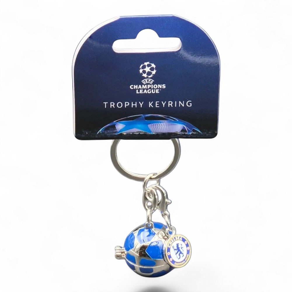 Trophy keyring with Champions League logo on a white background