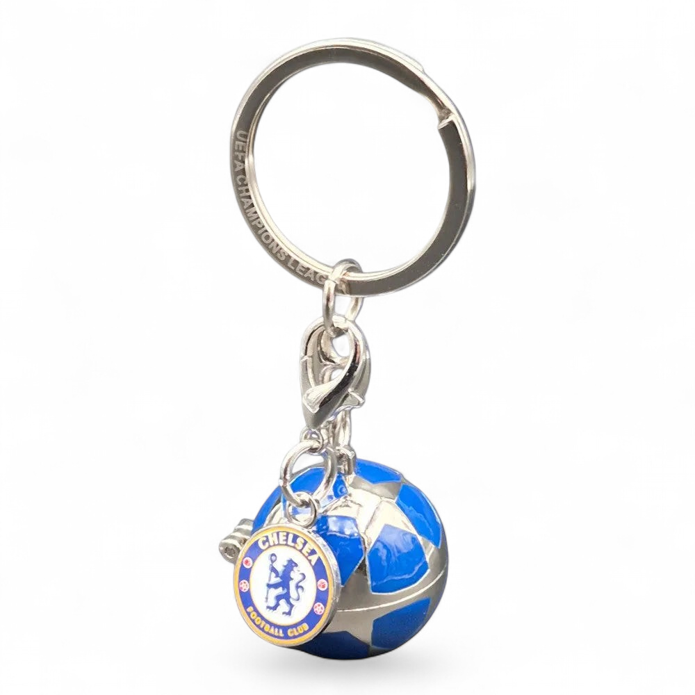 Keychain with Chelsea FC logo on a white background
