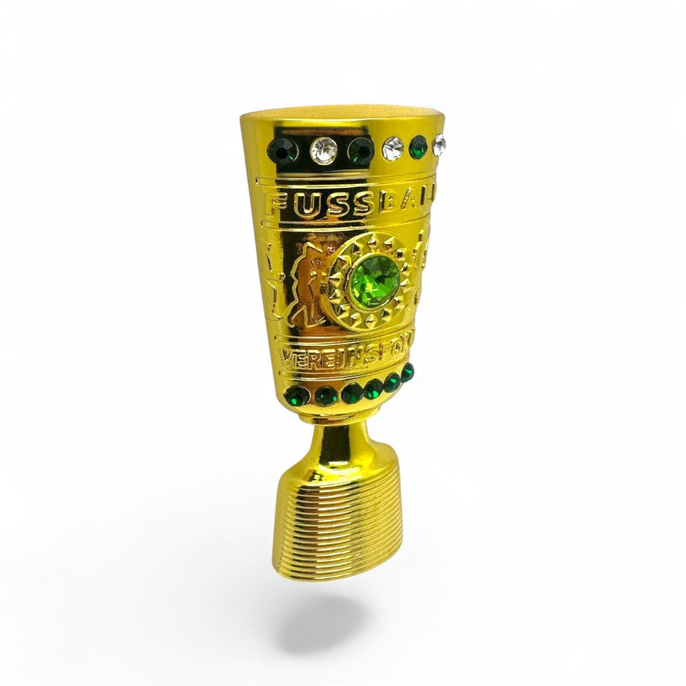 Close-up of DFB-Pokal Magnet Finish - High-Quality 3D Print of the Golden Cup