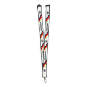 High-Quality Woven Fabric DFB Lanyard - Official Team Colors Black Red Gold
