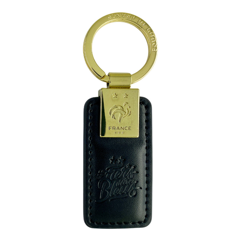 FFF - Keyring Black Leather