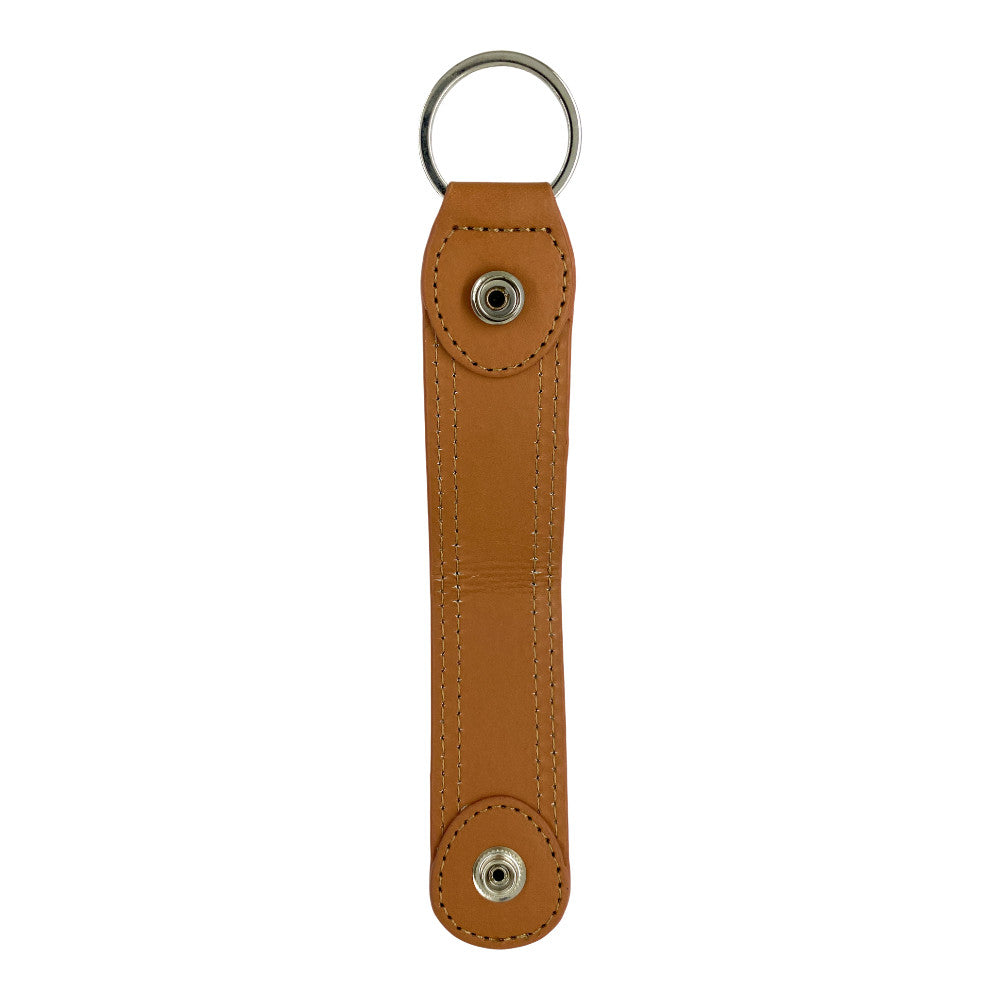FFF - Keyring Brown Leather "Proud to be Blue"