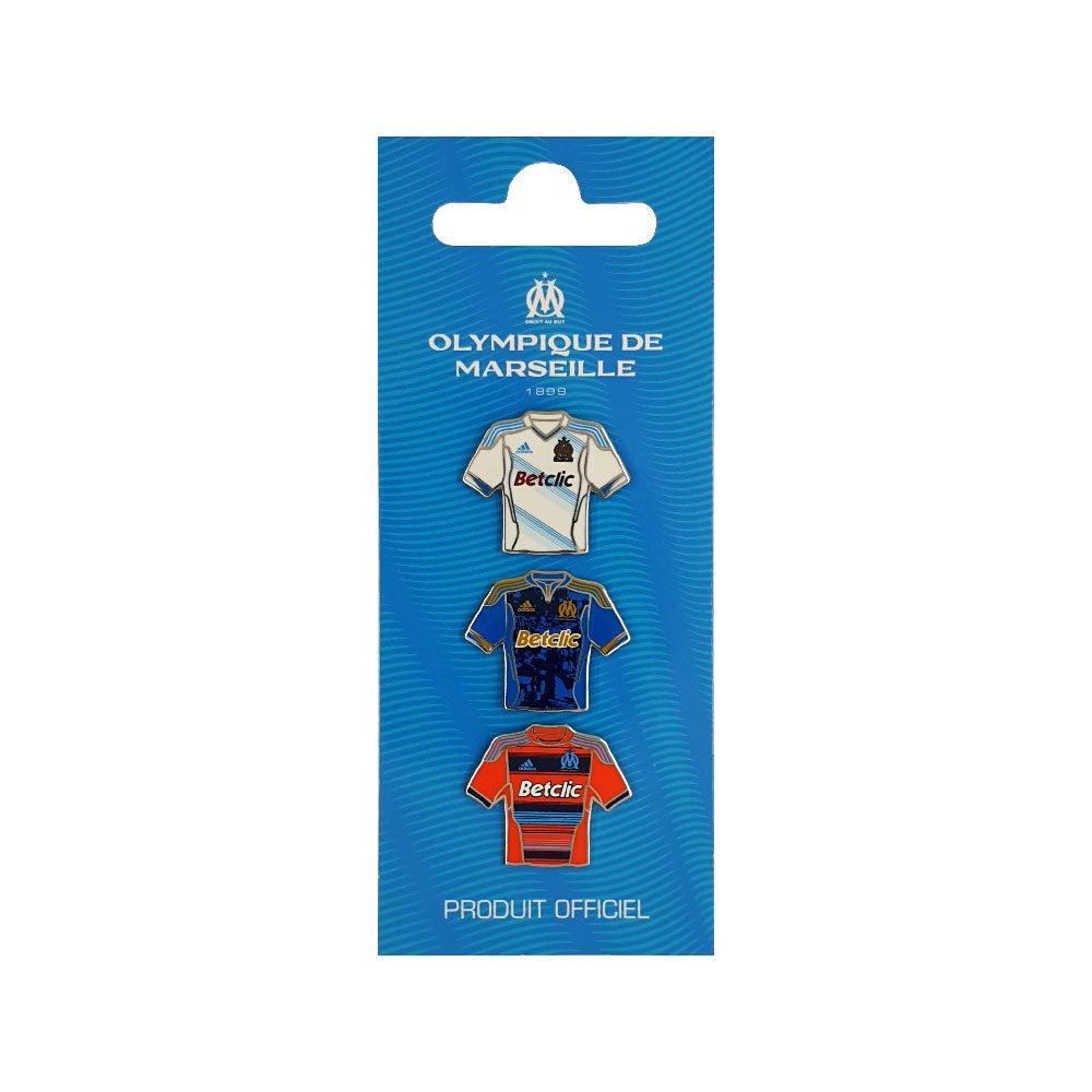 Olympique Marseille – Pin Trikot Dreier-Set (Saison 2011/12)