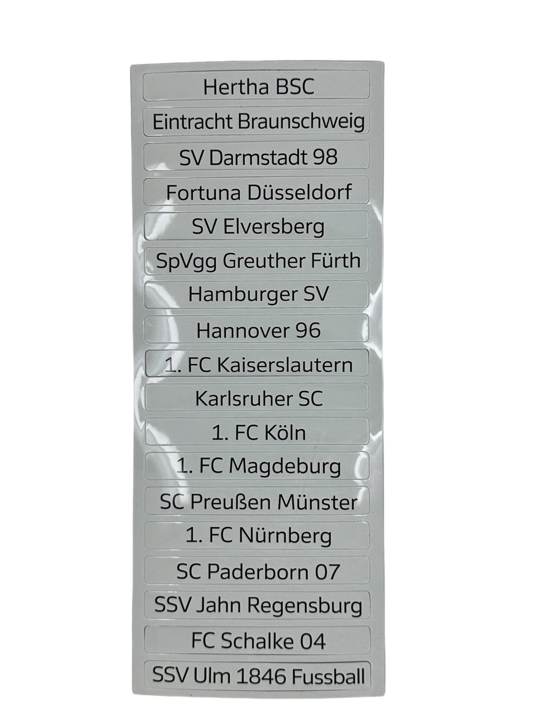2. Bundesliga Magnettabelle - Vereinsnamen (Saison 2024/25)