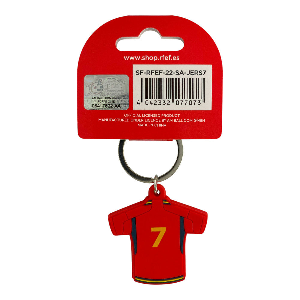 RFEF - Schlüsselanhänger Heimtrikot Nummer 7 (Saison 2022/23)