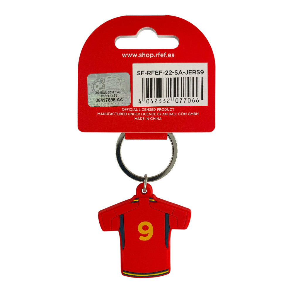 RFEF - Schlüsselanhänger Heimtrikot Nummer 9 (Saison 2022/23)