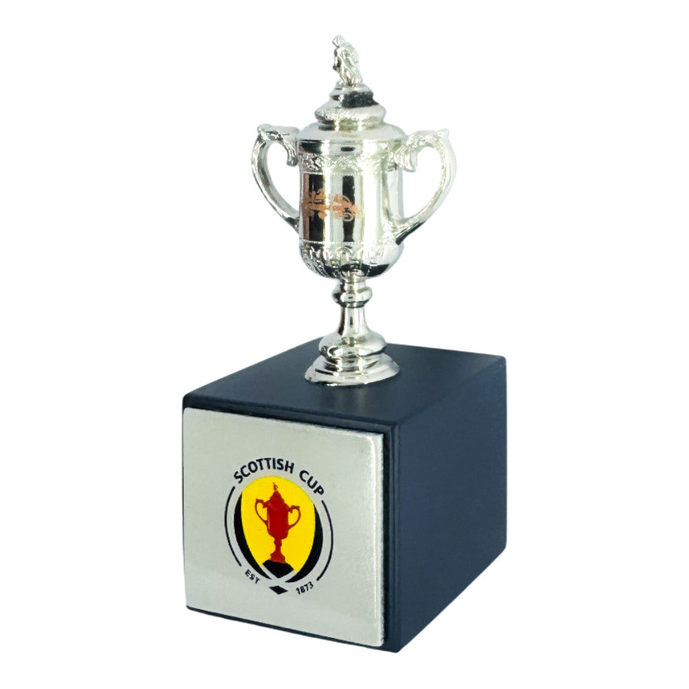 Scottish Cup - Trophy Replica on Wooden Pedestal (45 mm)