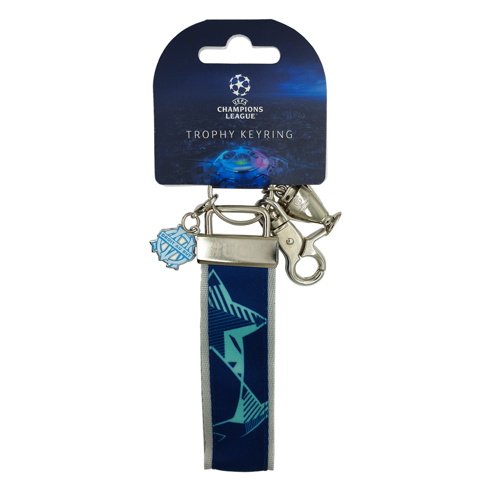 UEFA Champions League – Schlüsselanhänger Nylon mit OM- & Pokal-Tag