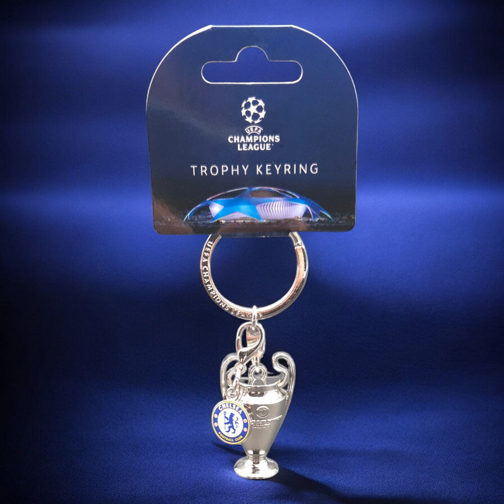 CFC – UEFA Champions League Schlüsselanhänger Pokal mit Logo-Tag