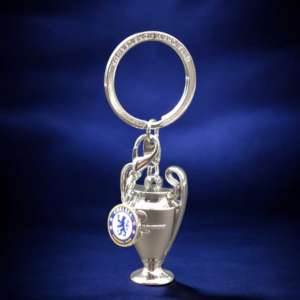 CFC – UEFA Champions League Schlüsselanhänger Pokal mit Logo-Tag