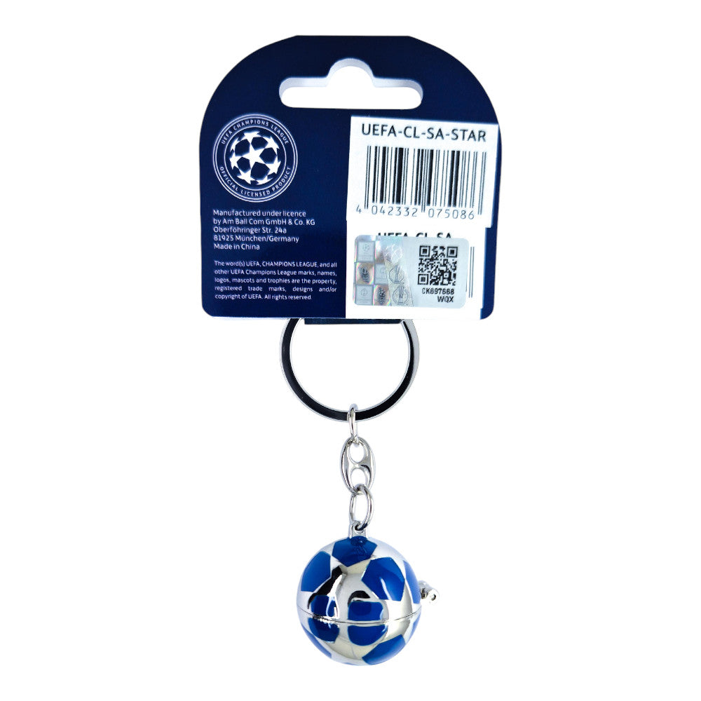 UEFA Champions League – Schlüsselanhänger Starball mit Mini-Pokal