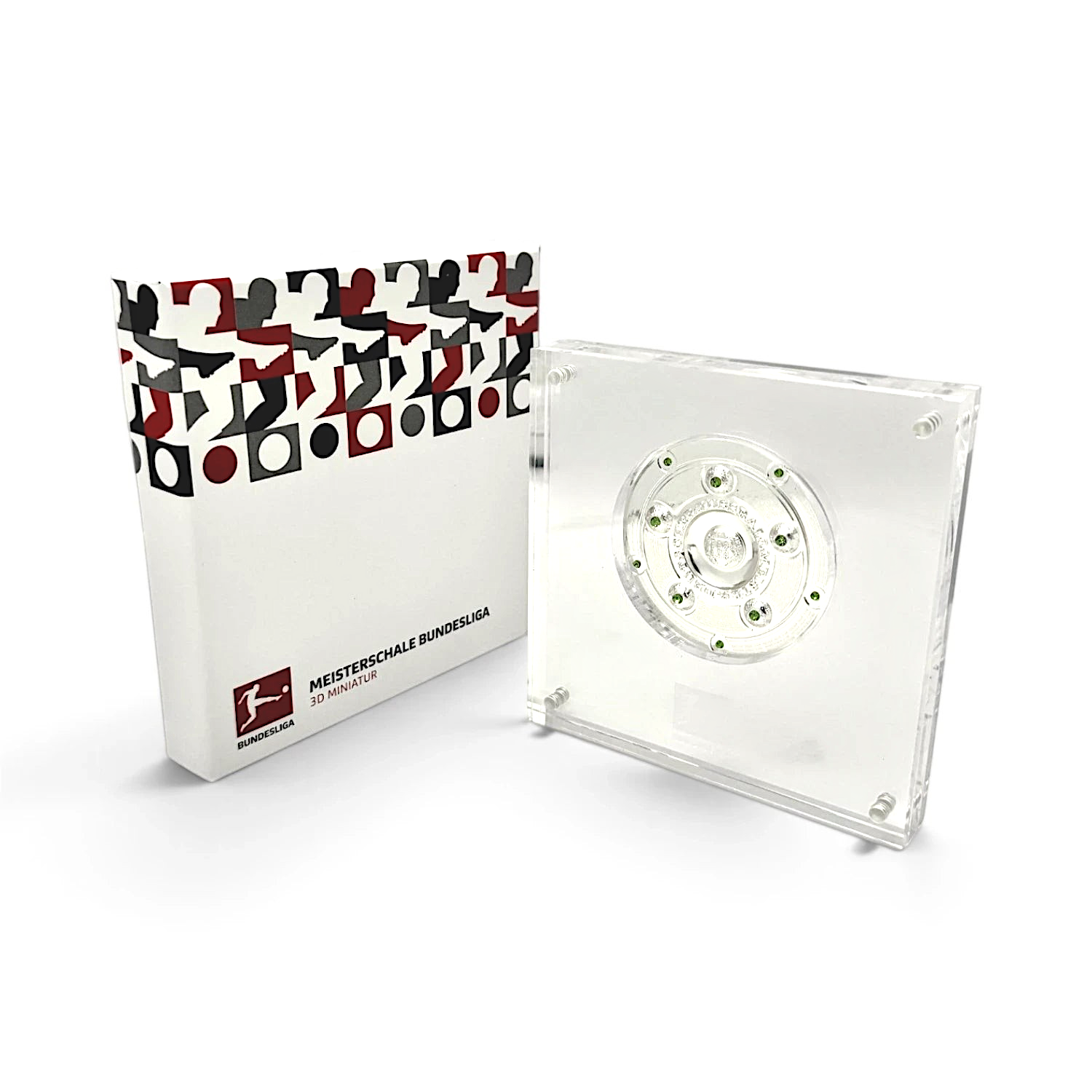 Am Ball Bundesliga Meisterschale 70mm Miniatur-Trophäe in Acryl-Display mit offizieller Geschenkbox