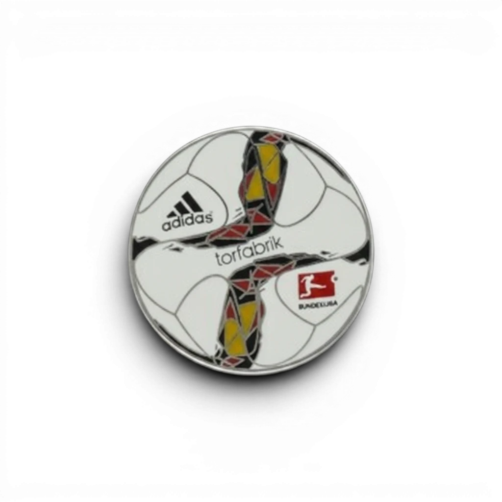 Am Ball Bundesliga Pin Badge mit Adidas Torfabrik Ball (Saison 2015/16) aus Zamak.