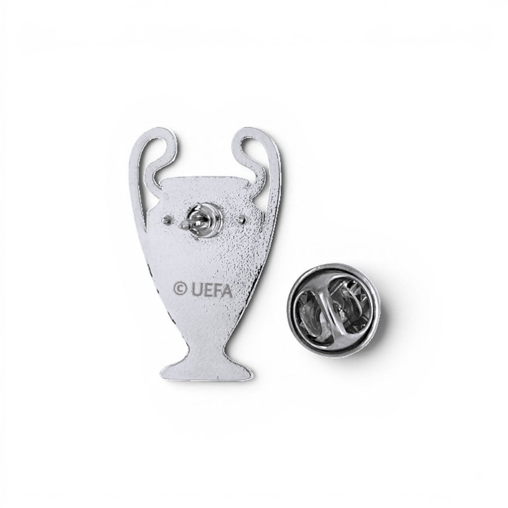 Am Ball UEFA Champions League Pokal Anstecknadel aus Zamak mit Metall-Finish und Verschluss auf der Rückseite