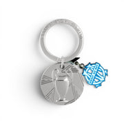 Am Ball UEFA Champions League Schlüsselanhänger in Silber mit Olympique de Marseille Logo und Pokal-Motiv