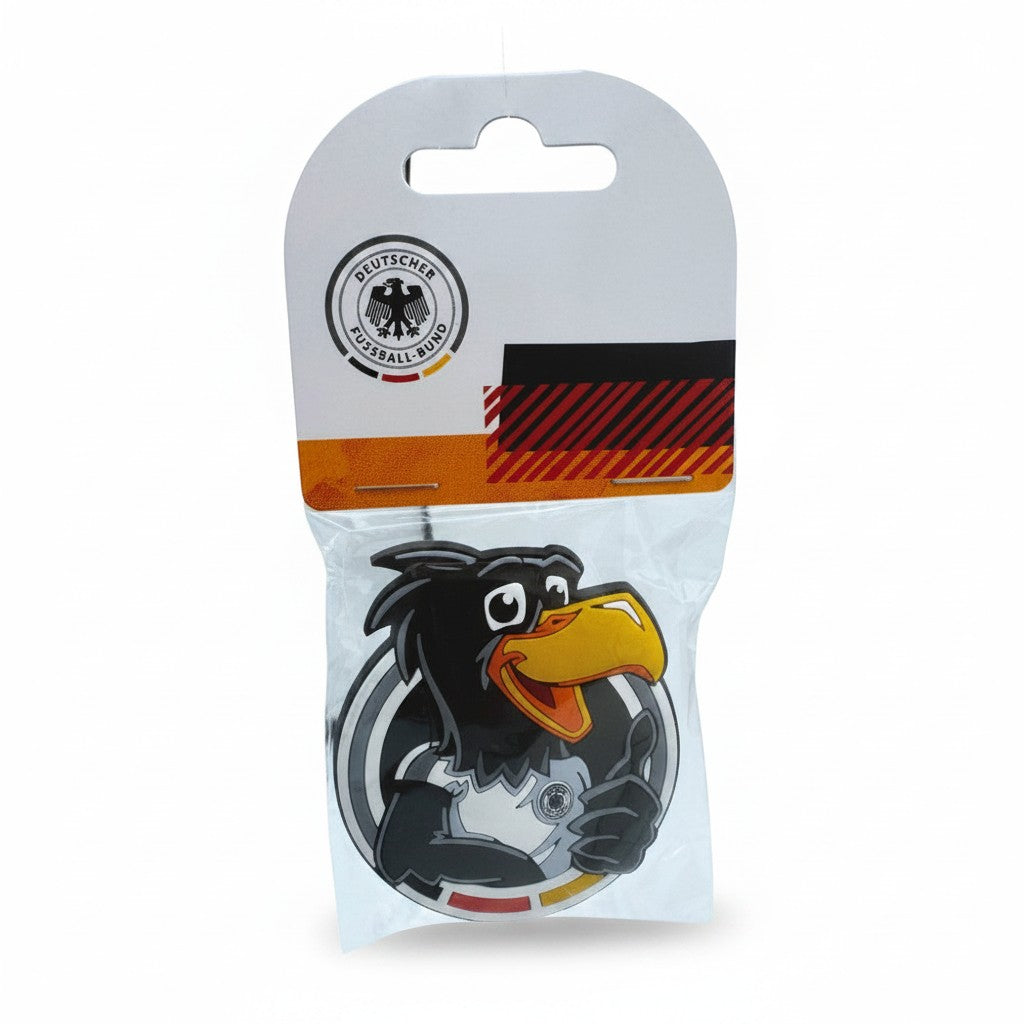 Am Ball DFB Magnet Paule Maskottchen aus PVC im deutschen Emblem Design in Originalverpackung