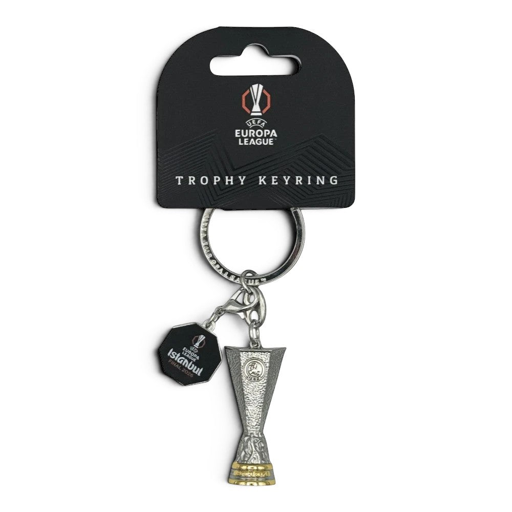Am Ball UEFA Europa League Pokal Schlüsselanhänger mit Istanbul Final 2026 Anhänger aus Zamak