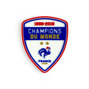 Am Ball FFF Magnet mit Champions Du Monde Design zur Feier der Weltmeistertitel 1998 und 2018 aus Kunststoff