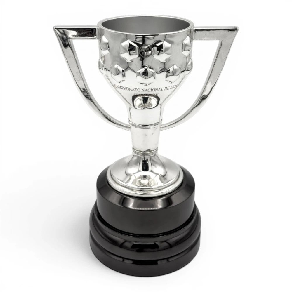 Am Ball La Liga Trophäe-Replik aus Zamak und Acryl, 150 mm, silberfarben mit schwarzem Sockel, für Fußballfans