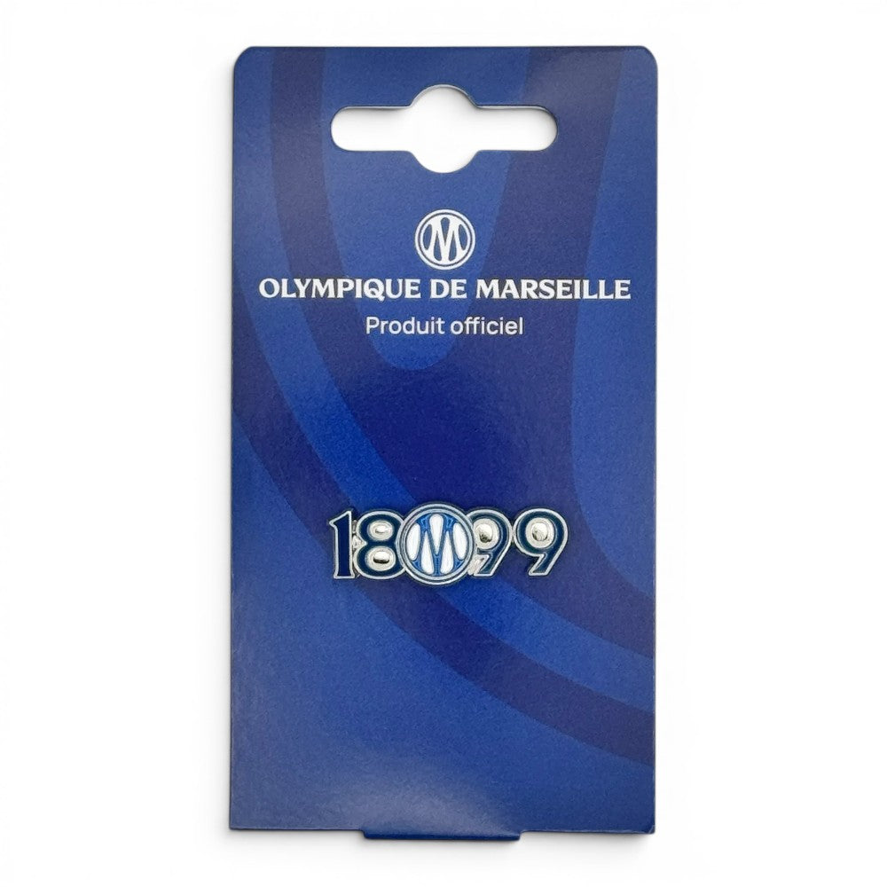 Am Ball Olympique de Marseille Anstecker mit Gründungsdatum 1899, offizielles Produkt.