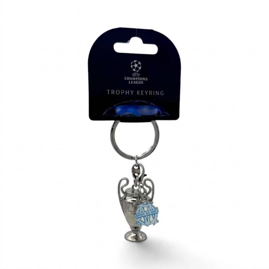 Am Ball UEFA Champions League Pokal-Schlüsselanhänger aus Zamak mit Olympique de Marseille 1993 Gedenkanhänger