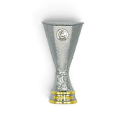 Am Ball UEFA Europa League Trophäen-Magnet aus Zamak in Silber und Gold mit detailliertem Design