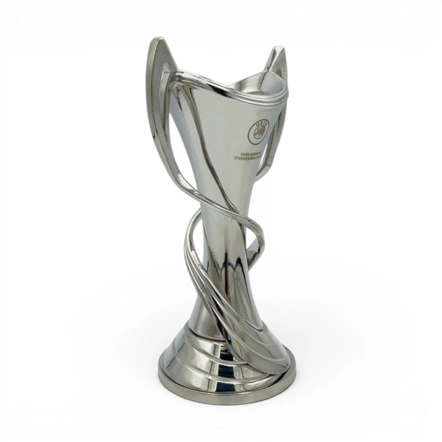 Am Ball UEFA Women's Champions League Trophäen-Nachbildung aus Zamak und Acryl mit glänzendem Metallic-Finish