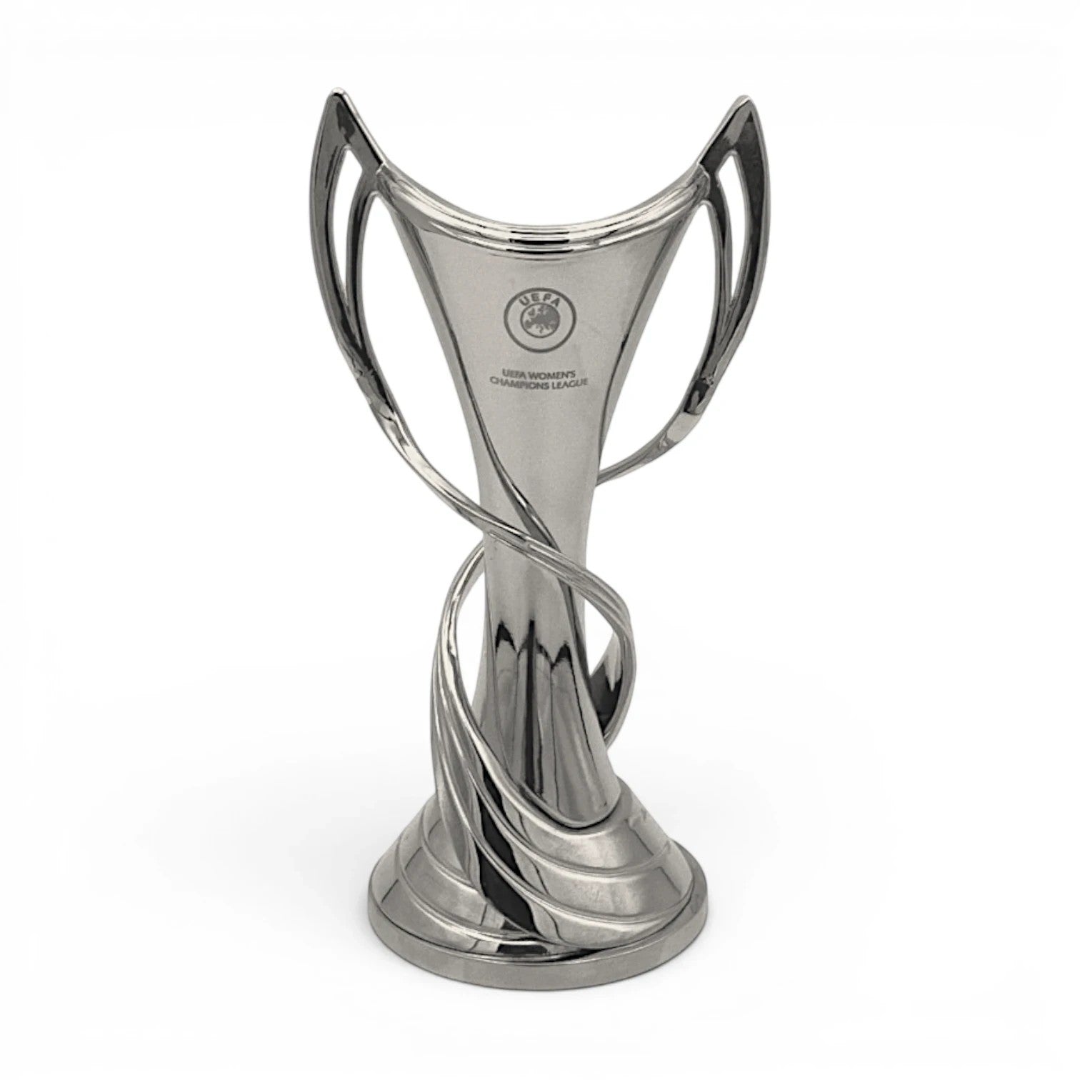Am Ball UEFA Women's Champions League Trophäen-Replika aus Zamak und Acryl mit poliertem Metallic-Finish
