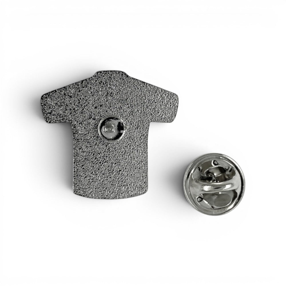 Am Ball FFF Pin Badge Jersey Away (Saison 2018/19) - Miniatur-Fußballtrikot-Anstecker in Blau mit Hahn-Emblem.