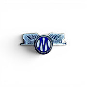 Am Ball Olympique Marseille Pin Anstecker Skyline Stade Vélodrome mit OM Wappen aus Zamak