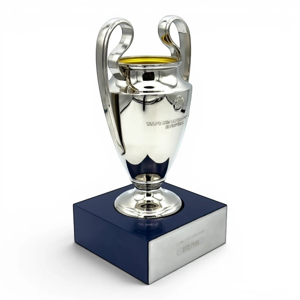 UEFA Champions League Trophy Replica, 150 mm, zamak and acrylic, with “Limited Edition” and individual number engraved on the base.