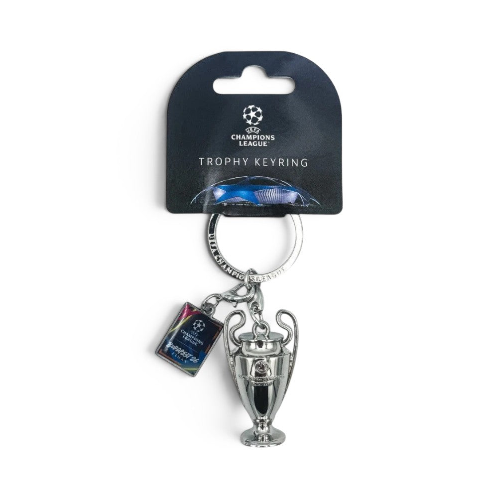Am Ball UEFA Champions League Pokal Schlüsselanhänger mit Budapest 26 Final Anhänger, aus Metall