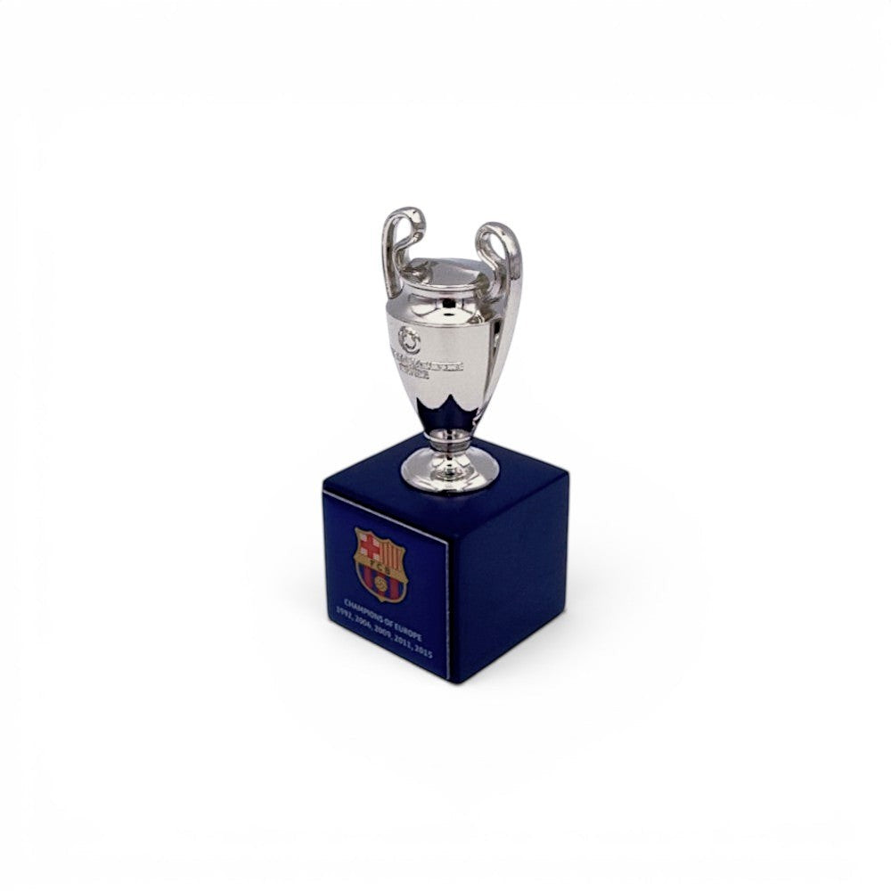 UEFA Champions League - Trophy Replica on Wooden Barcelona