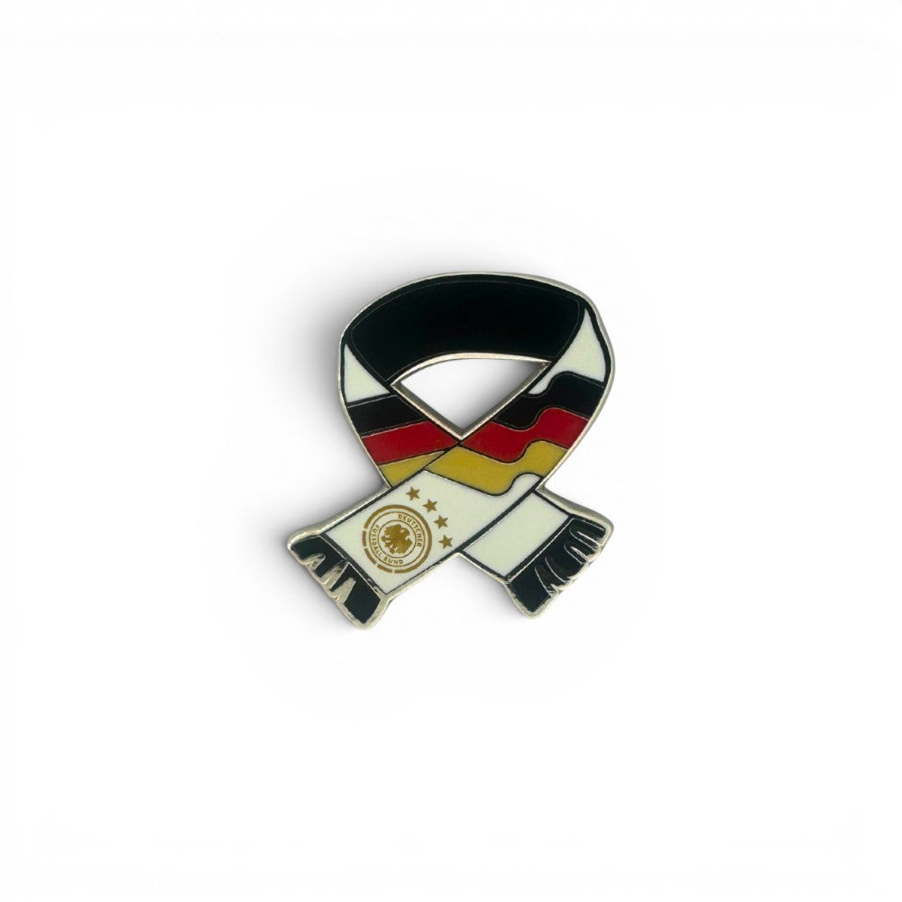 Deutschland Fan Schal Anstecknadel aus Zamak in Schwarz, Rot und Gelb mit DFB-Logo